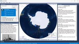 The Antarctic part of U.S.S. Burton Island's journey, shown on a polar projection